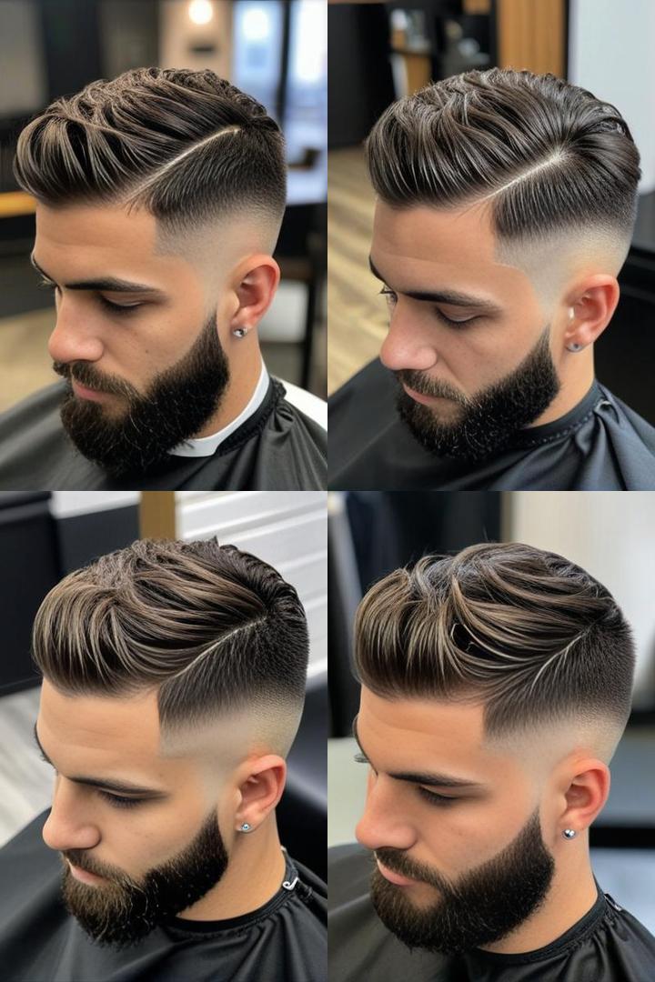 Clean Short Beard Fade Look