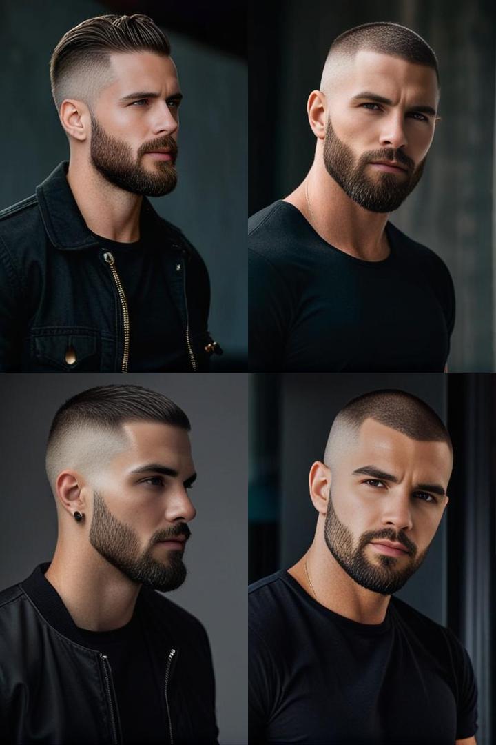 Dominator Buzz Cut With Short Beard