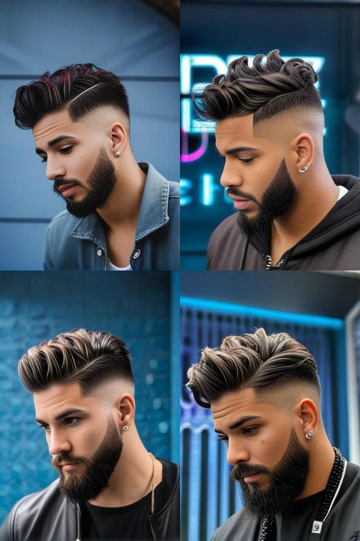 Fade With Hair Design And Twists For Men