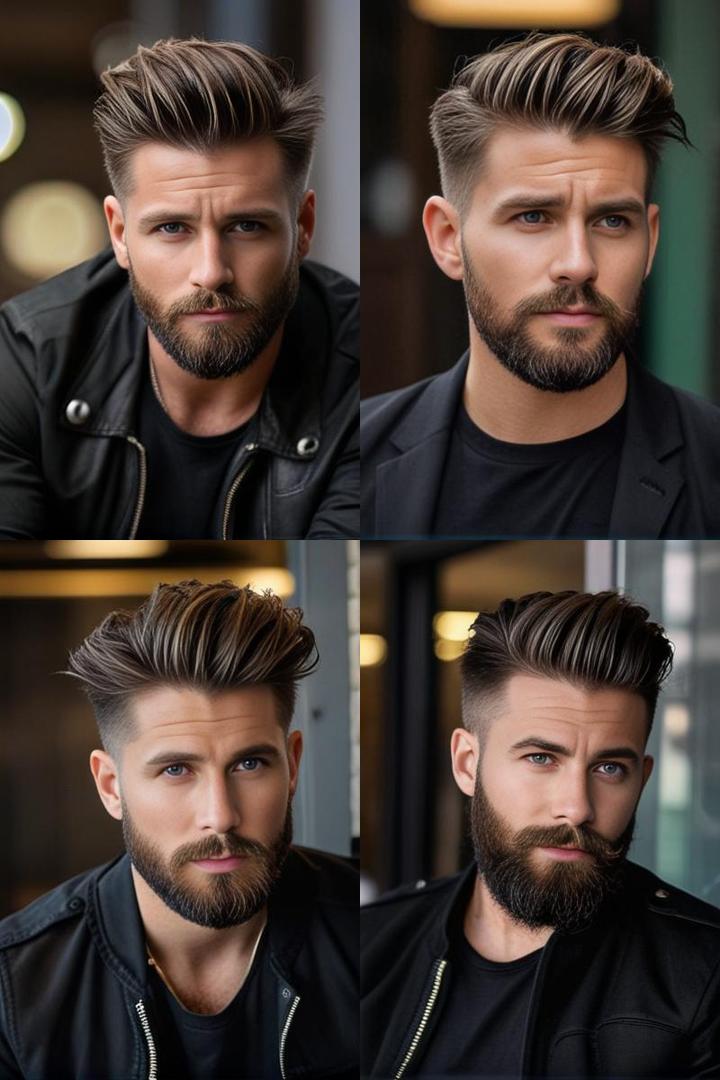 Maverick Messy Quiff For Short Hair Beard