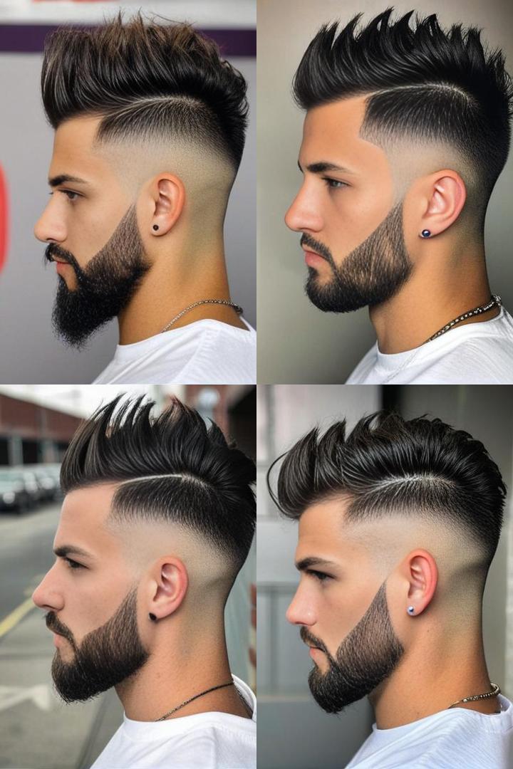 Mohawk Fade Beard Combo