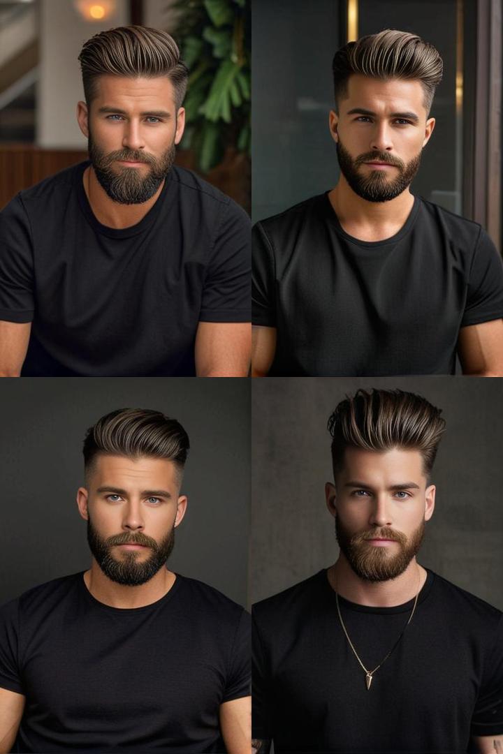 Patriarchal Pompadour For Short Hair Beard