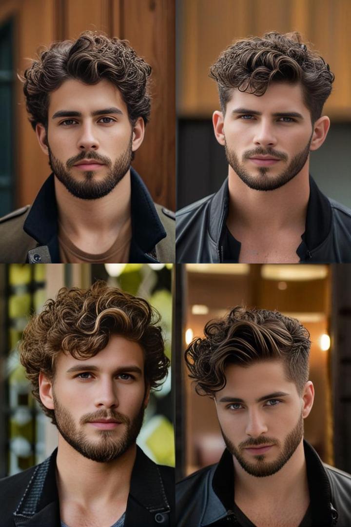 Short And Curly Look For Men