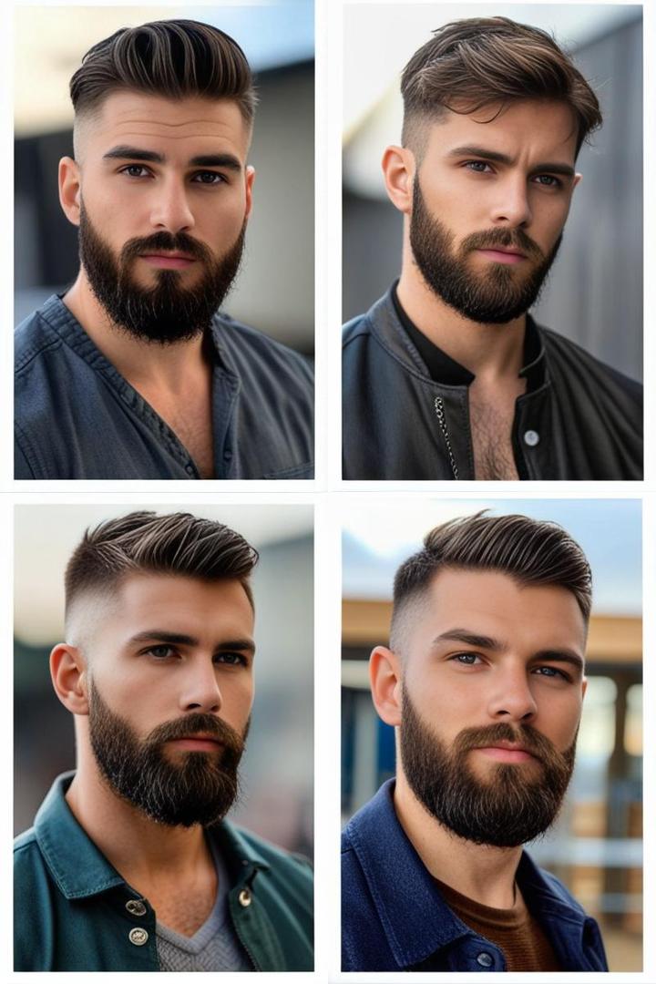 Short Crop With Fringe Natural Beard