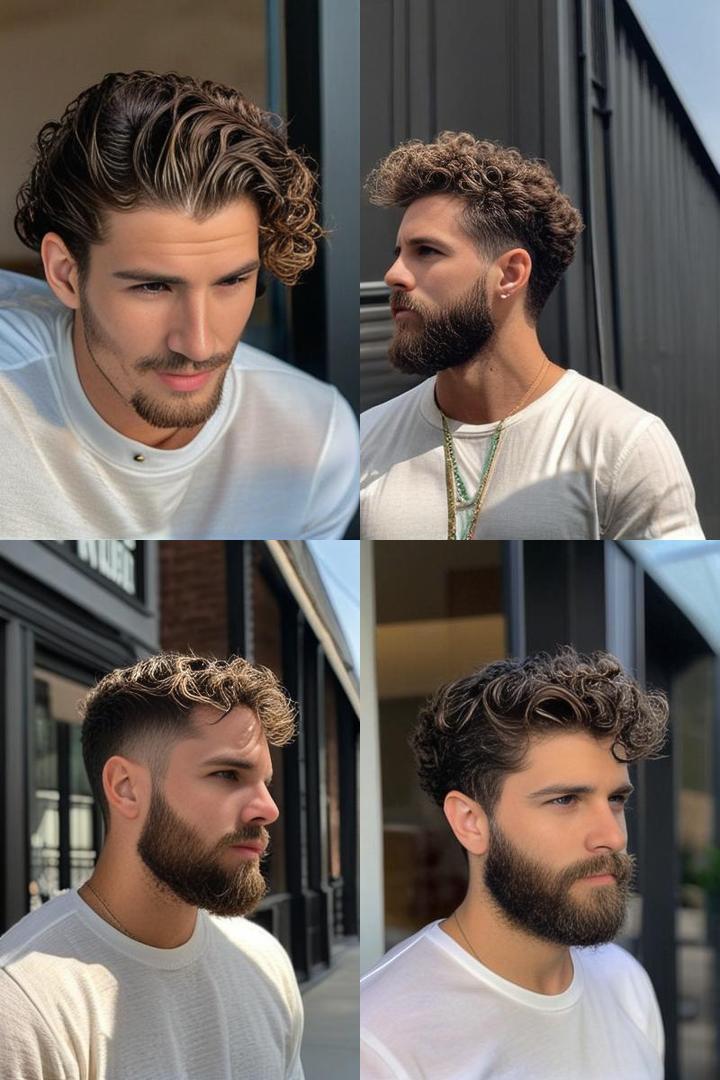 Short Curly Beard Style