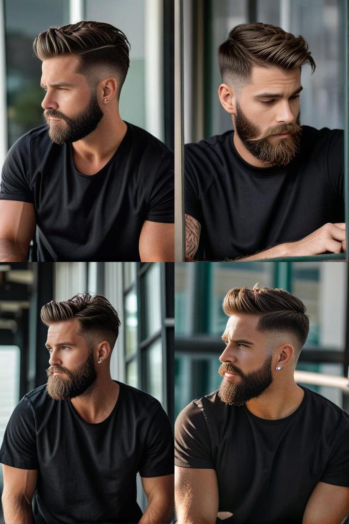 Stylish Short Hair With Beard