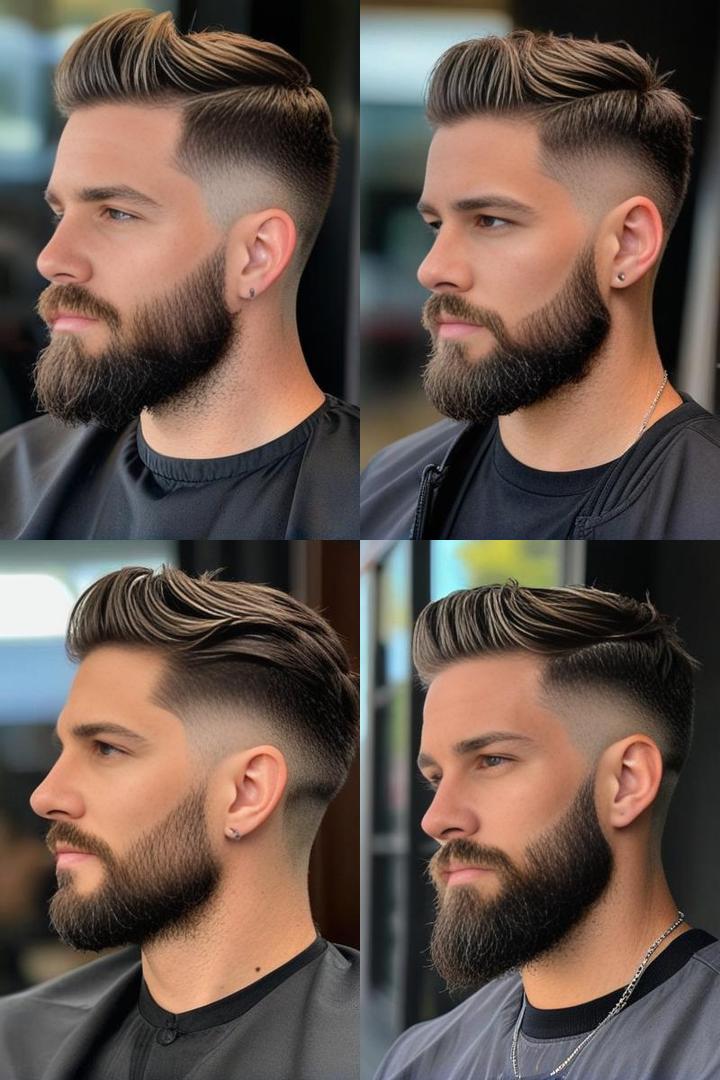 Subtle Fade With Natural Beard Style