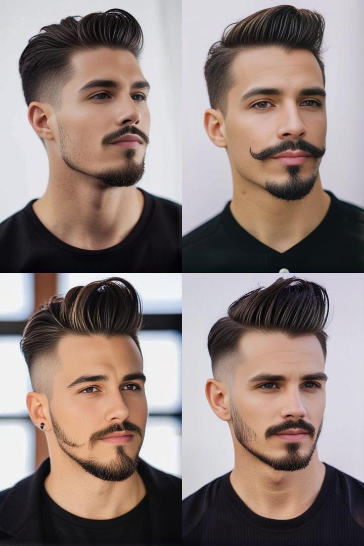 The Retro Pompadour Goatee Combo