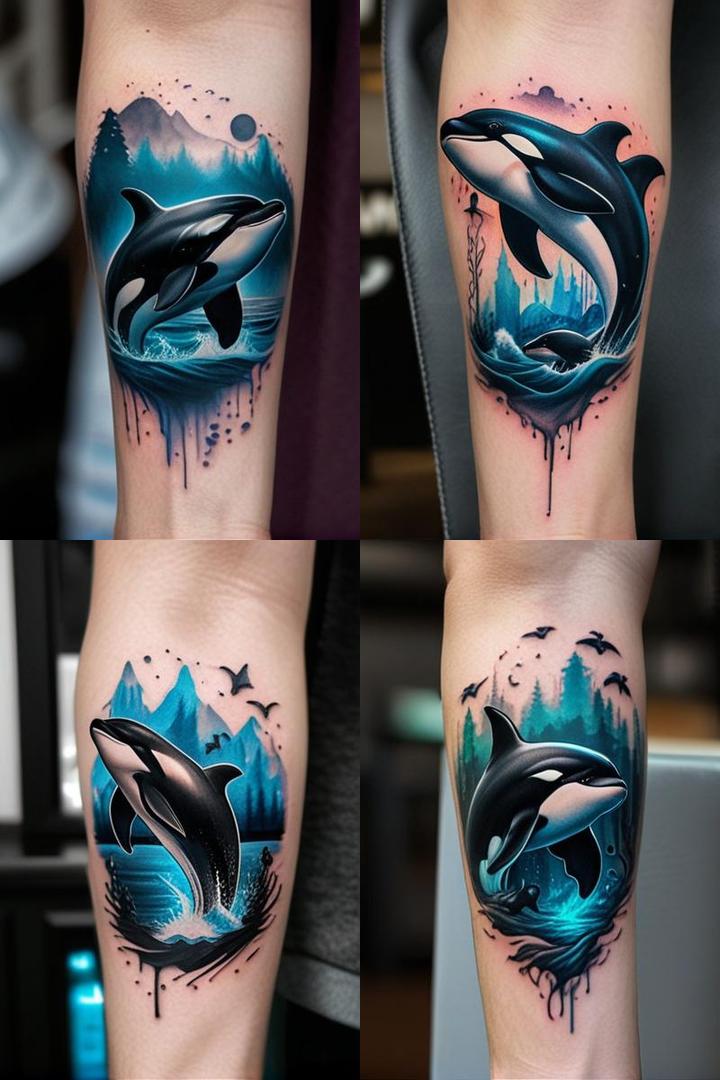 Electric Orca Tattoo Idea