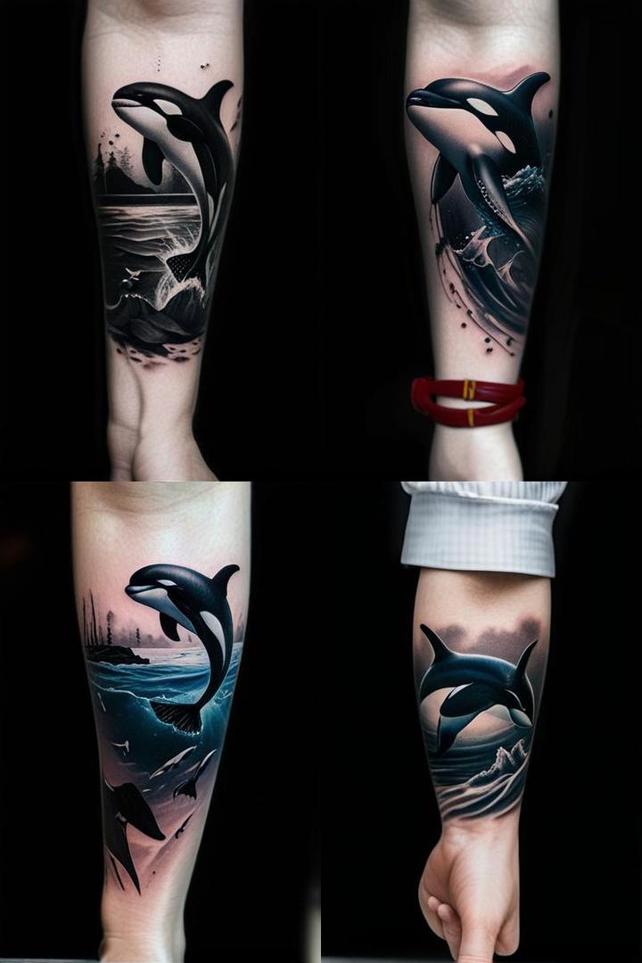 Realistic Orca Tattoo Design For Men