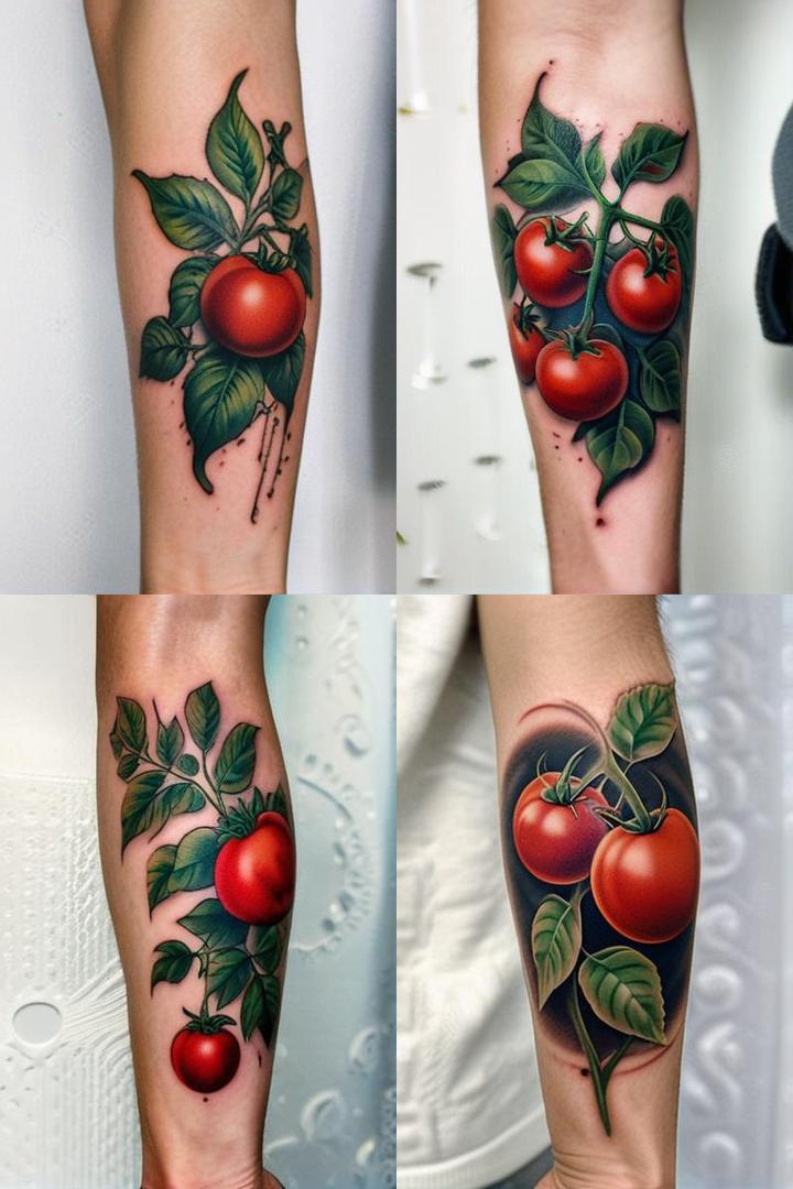 Tomato Plant Tattoo For Men