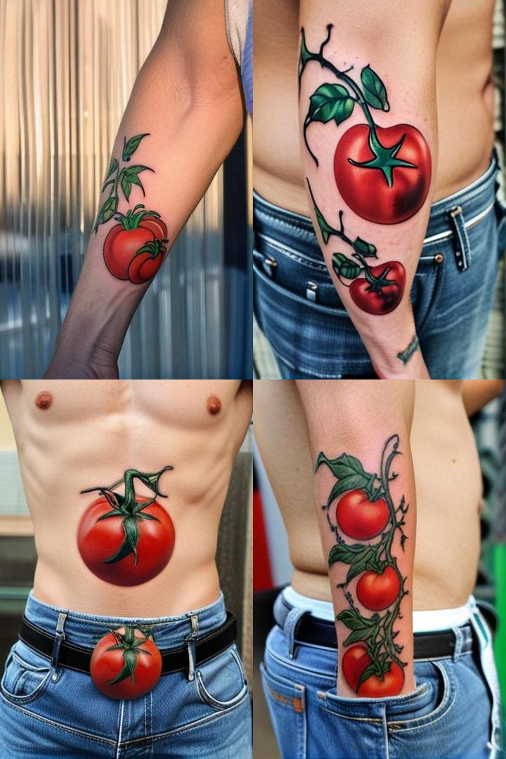 Tomato Vine Tattoo For Men